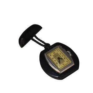 Antique Art Deco New Haven Bakelite Watch Brooch (A8681)